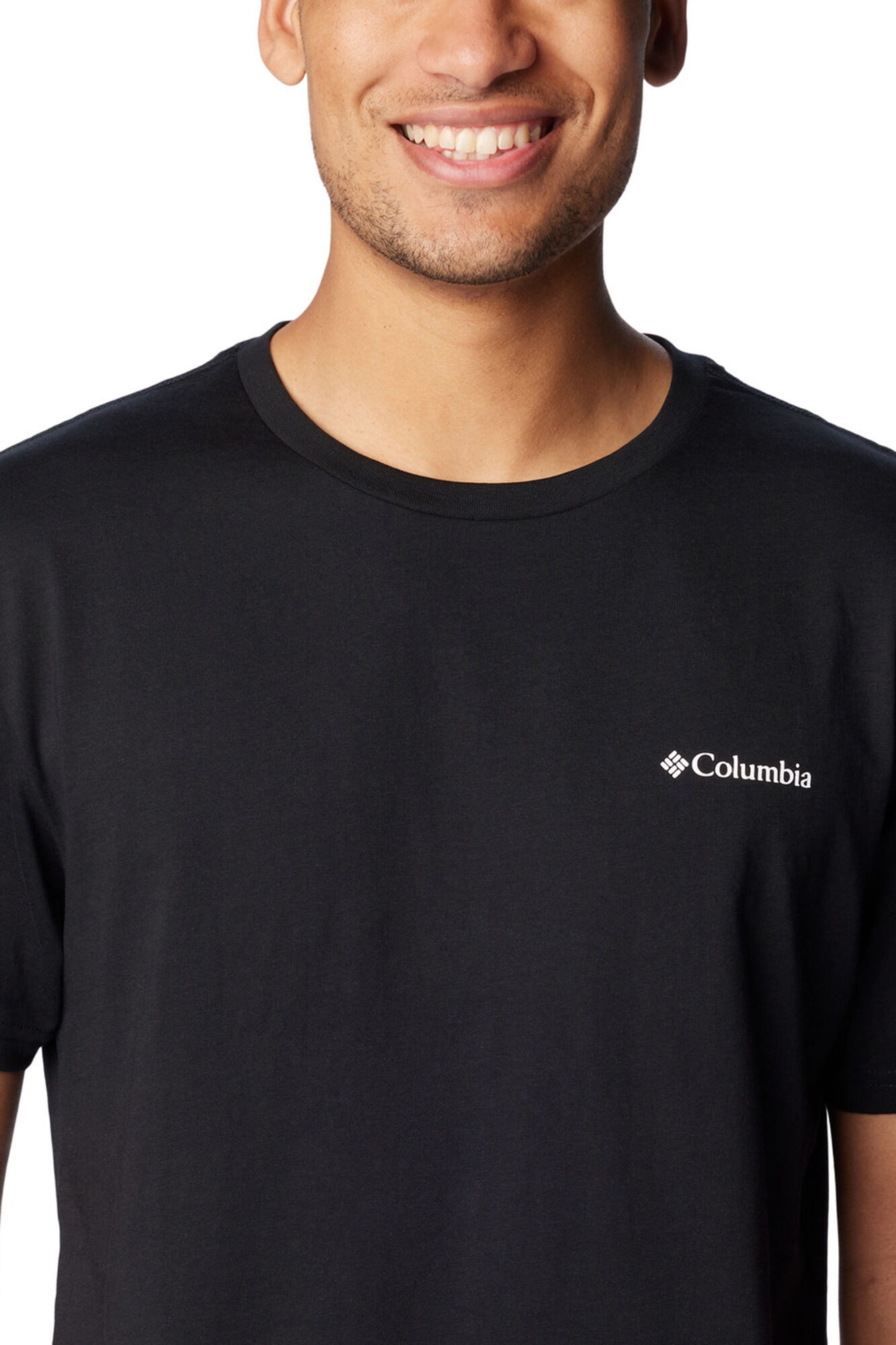 Columbia Camiseta de manga corta de algod&oacute;n org&aacute;nico Basic Logo&trade; de Columbia para hombre