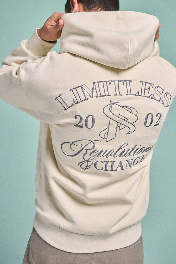 Springfield Sweatshirt Limitless capuz x Springfield natural