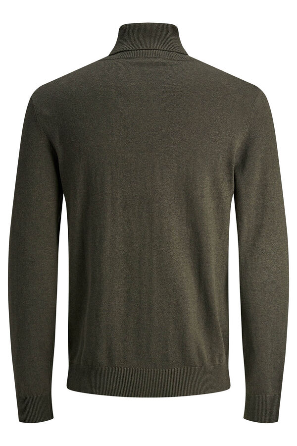 Jack & Jones Jersey b&aacute;sico de cuello alto verde