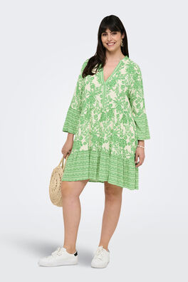 Vestido corto estampado talla grande
