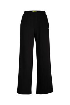 Jack & Jones Cal&ccedil;a de felpa wide leg preto