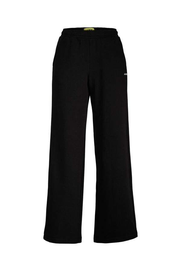 Jack & Jones Cal&ccedil;a de felpa wide leg preto