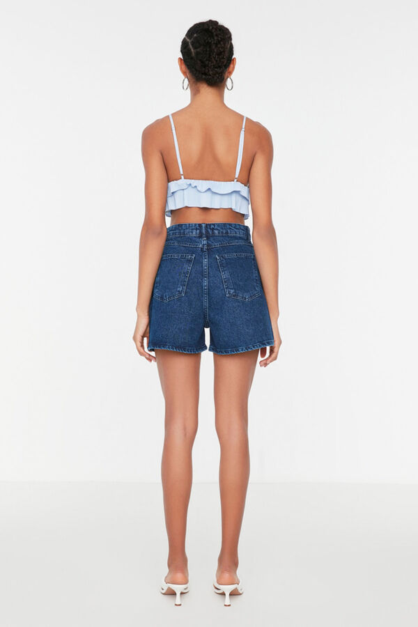 Trendyol Shorts vaqueros rectos azul