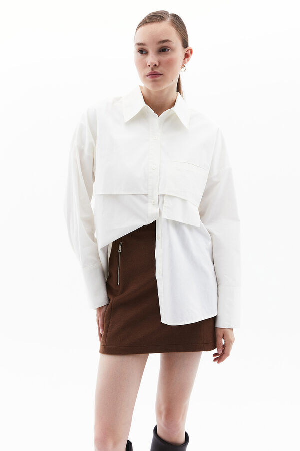 Oxxo Camisa detalle bolsillo marfil