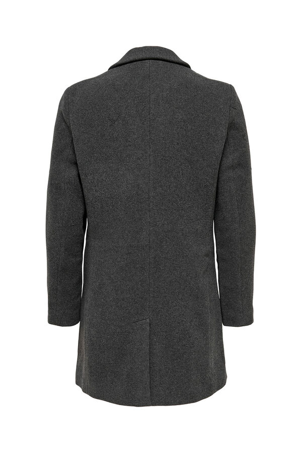 Only & Sons Abrigo de pa&ntilde;o lana gris