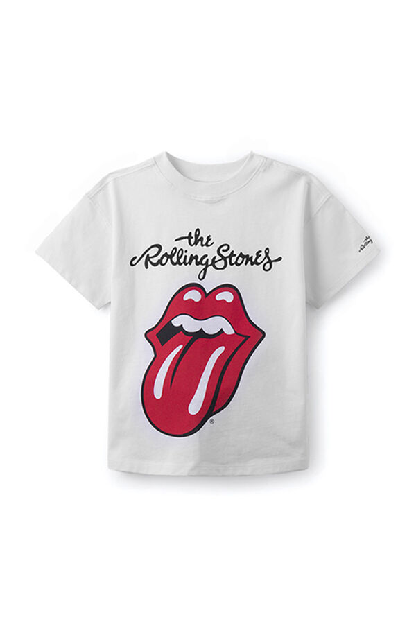 Springfield T-Shirt Rolling Stones Jungen Beige