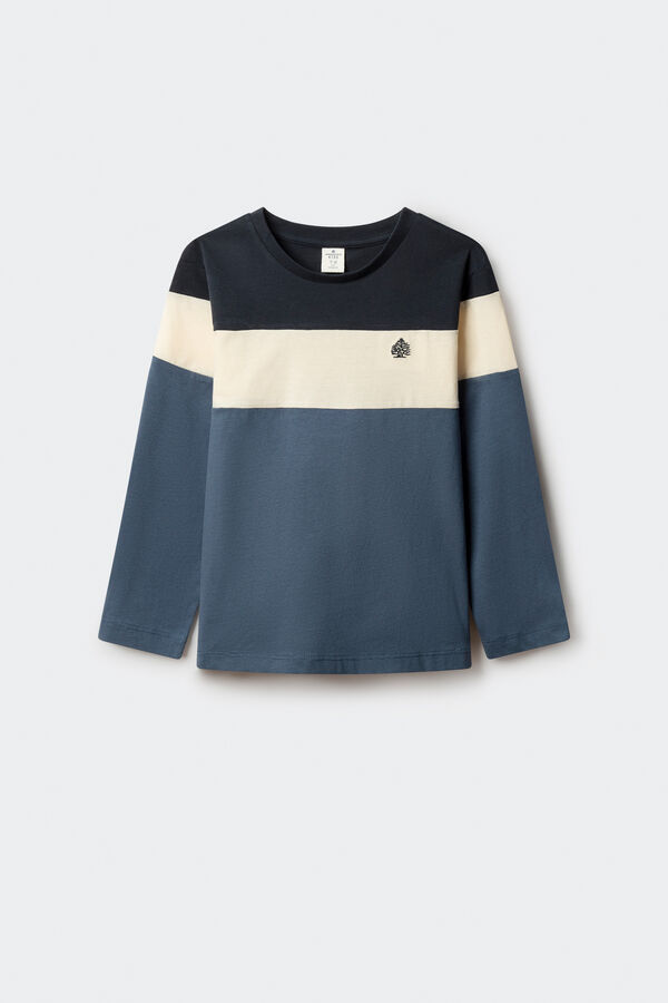 Springfield Kids Tricolor long sleeve T-shirt for boys Plava