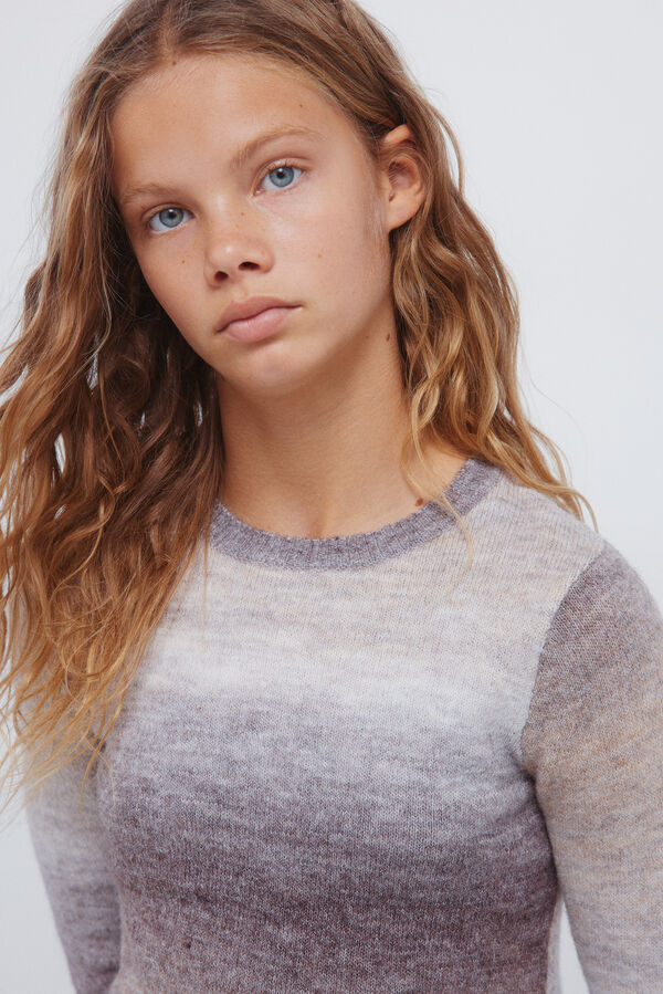 Springfield Kids Vestido riscas para meninas castanho