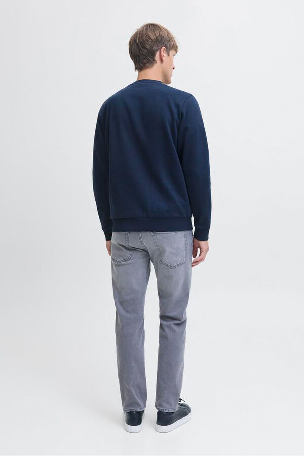 JJ REBEL Front print sweatshirt bleu