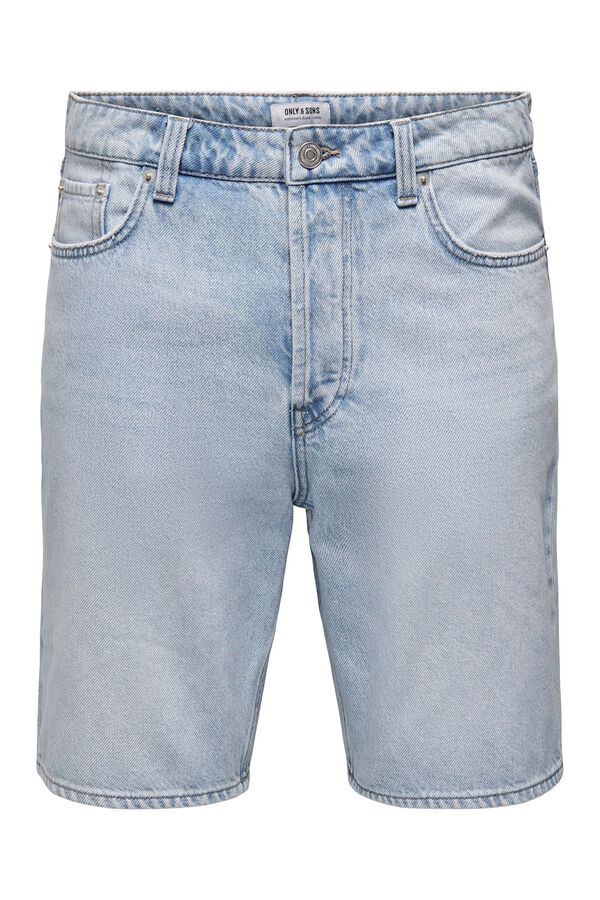 Only & Sons Jeans-Bermudas Blau