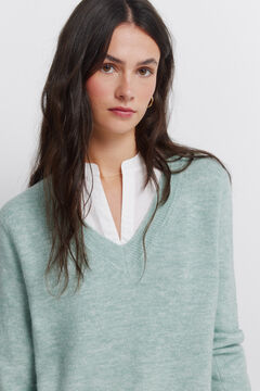 Springfield Camisola gola mao bimaterial