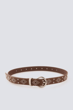 Springfield Studded round buckle belt