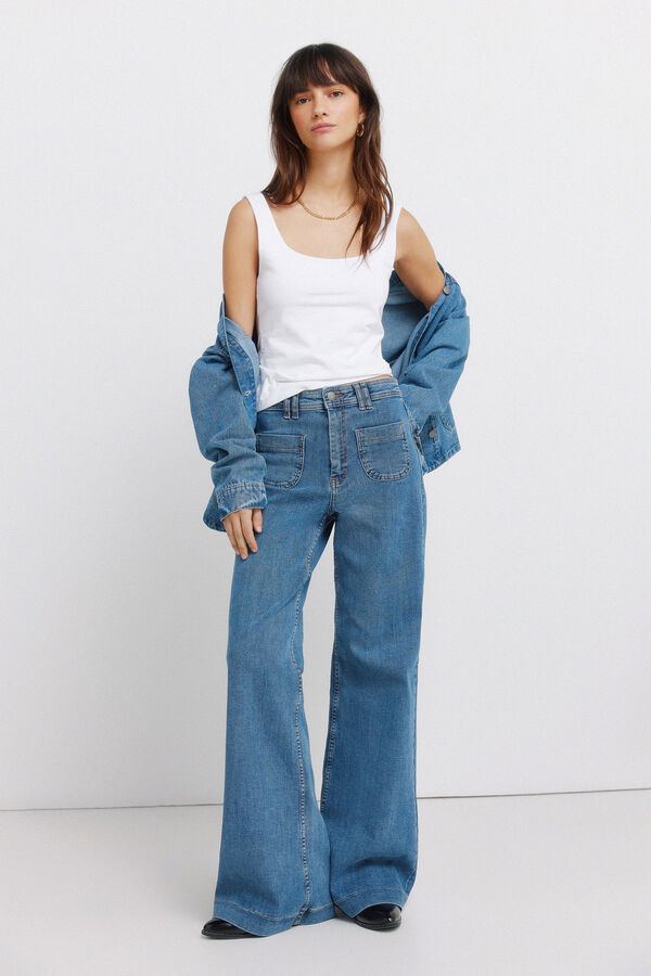 Springfield Double fabric vest top white