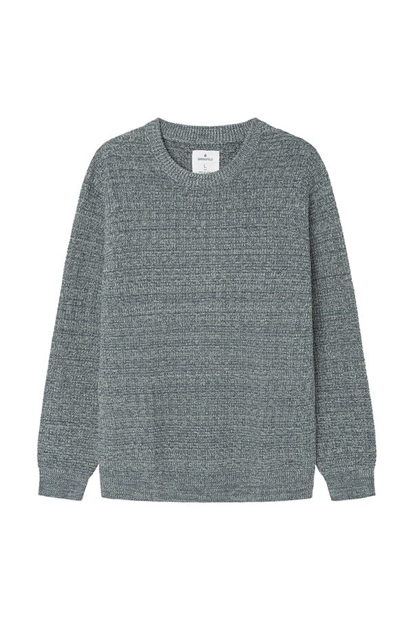 Springfield Textured twisted knit jumper acqua