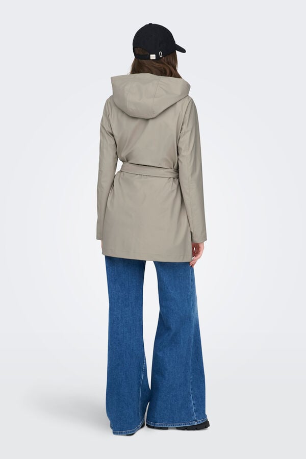 Only Chubasquero con capucha beige