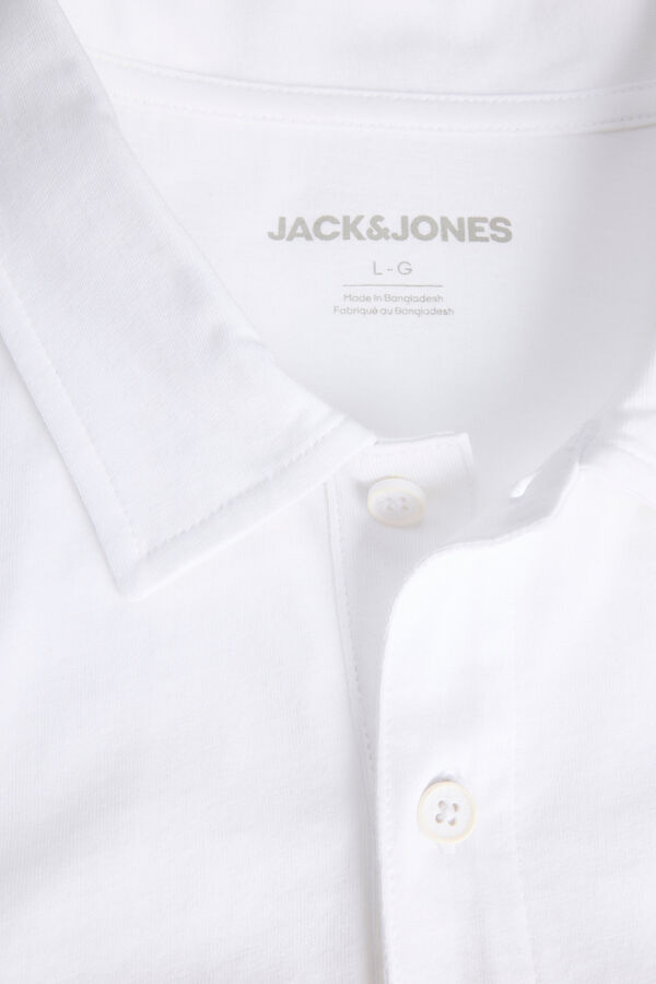 Jack & Jones Baumwoll-Poloshirt mit Logo Wei&szlig;