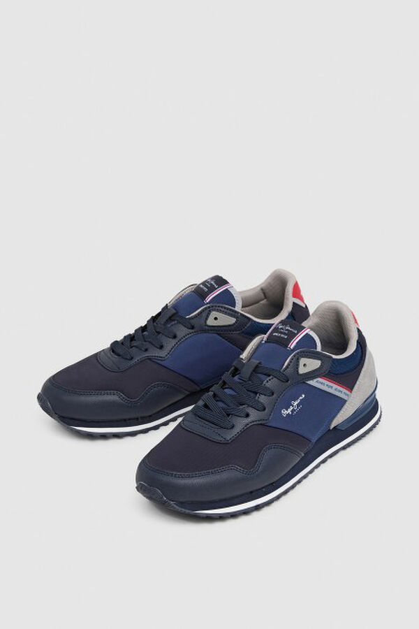 Pepe Jeans  suede sneakers blue