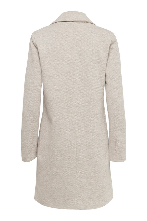 Only Sobretudo longo de pano cinzento