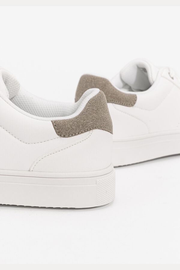 Tiffosi Combined Leather Effect Sports Shoes white
