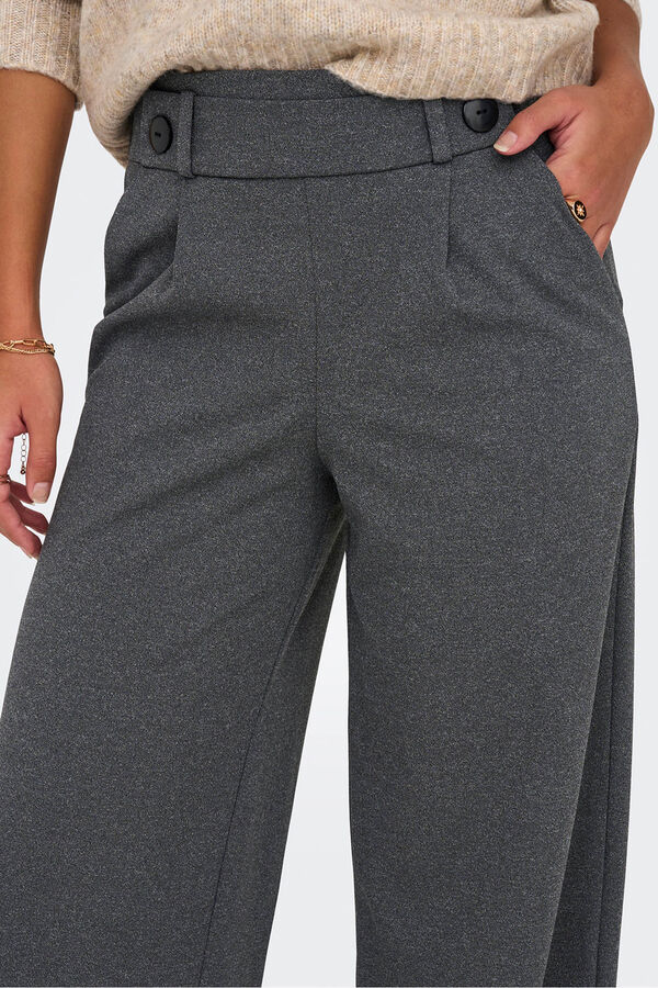 JDY Pantalón largo wideleg gris
