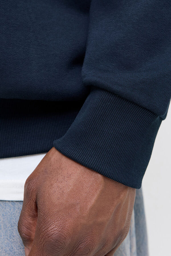 Jack & Jones PLUS Sudadera con capucha b&aacute;sica azul