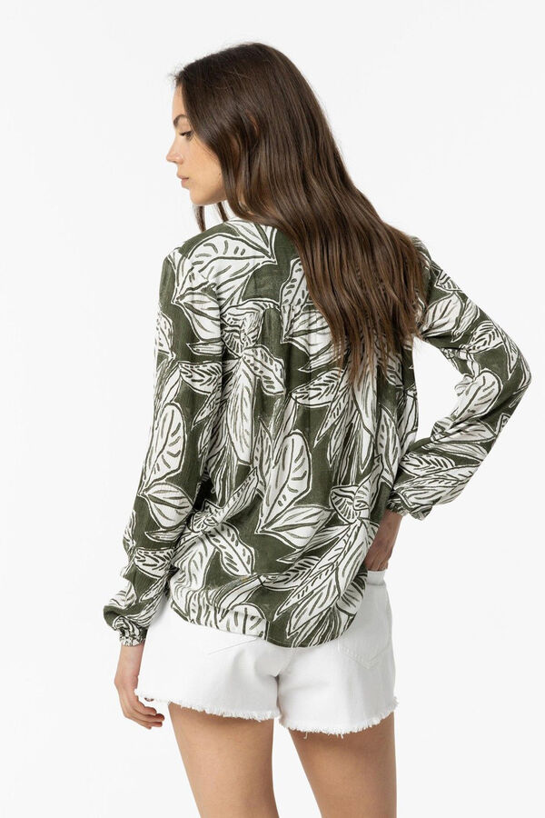 Springfield Wrinkled effect blouse green