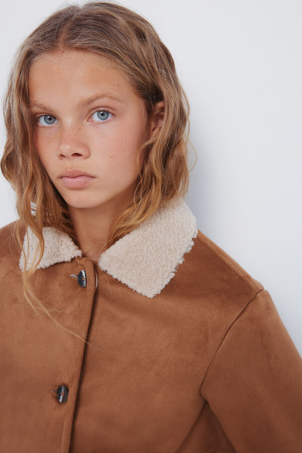 Springfield Kids Casaco dupla face para menina cru