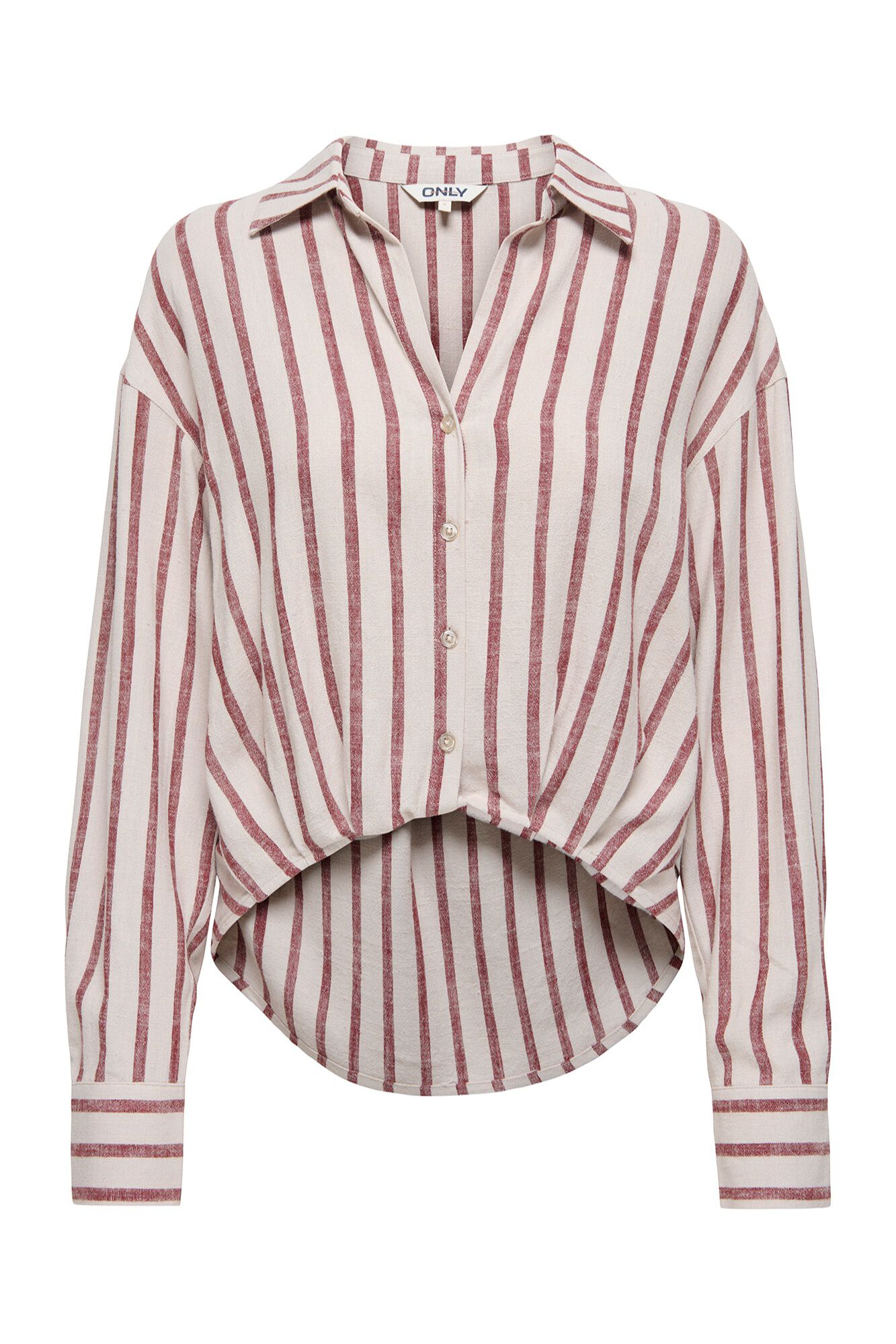 Only Camisa de riscas de linho