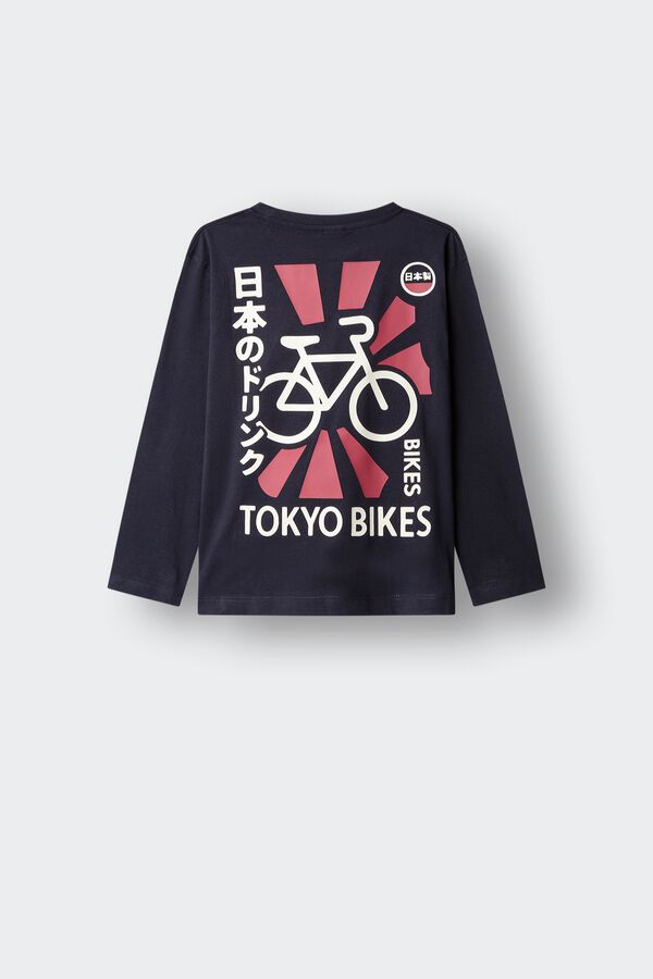 Springfield Kids Majica dugih rukava "Tokyo Bike" za dečake Plava