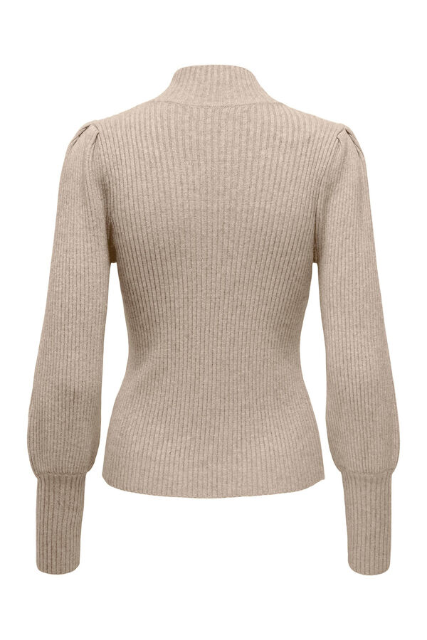 Springfield Mock turtleneck jersey-knit jumper brown