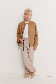 Springfield Kids Casaco para menino em camur&ccedil;a sint&eacute;tica