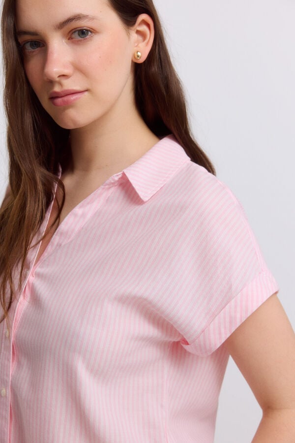 Springfield Flap collar blouse pink