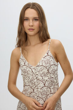 Inside Vestido midi tirantes lino