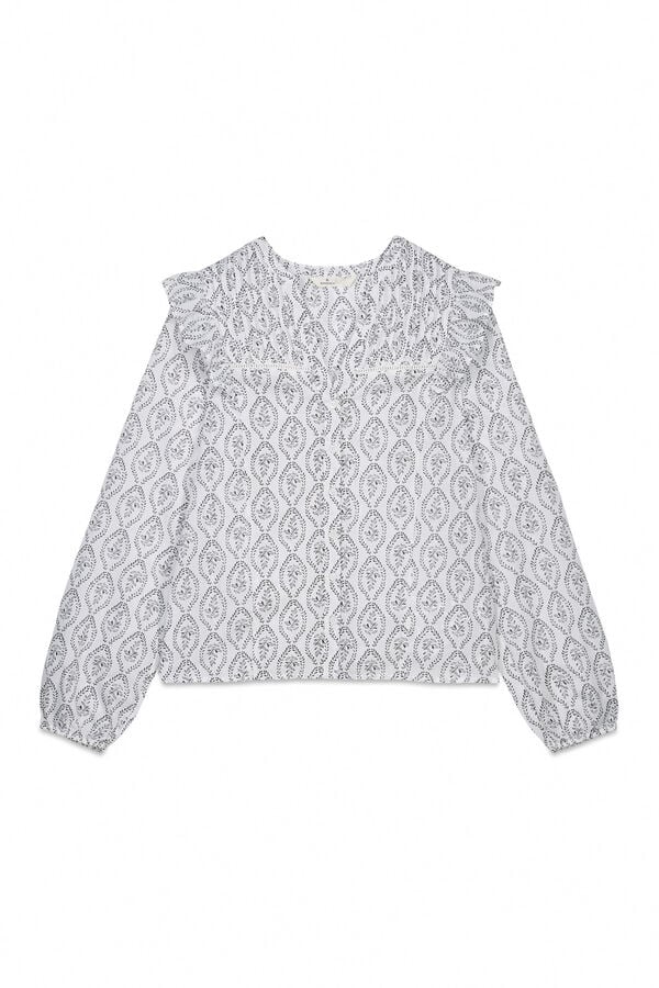 Springfield Puffed and ruffled blouse kaki