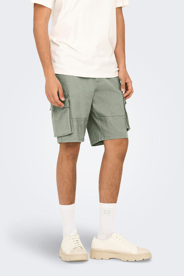 Only & Sons Cargo Bermuda shorts green