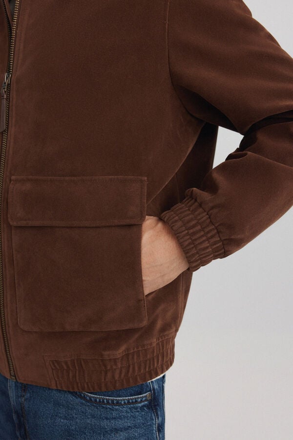 Springfield Faux leather jacket nude