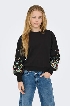 Only Girls Sweatshirt gola redonda floral