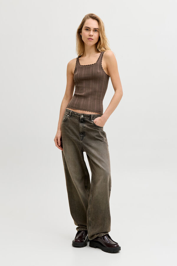 Jack & Jones Top punto tirantes gris