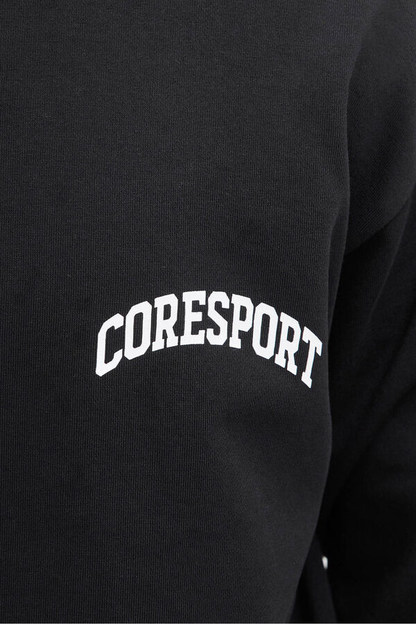 Jack & Jones Sudadera cropped athletic essentials negro