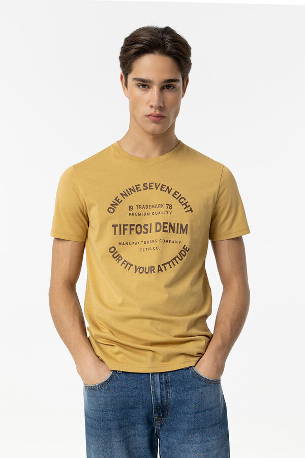 Springfield Camiseta con Estampado Frontal beige