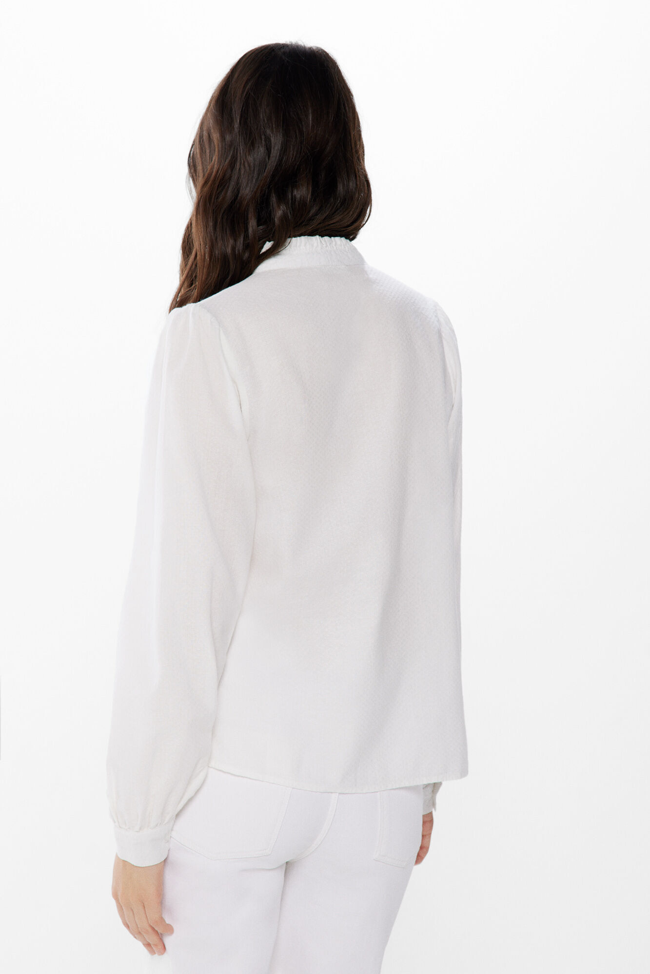 Springfield Damen Bluse Modern – Halbtaille Schnitt Mit Asymmetrischem Saum