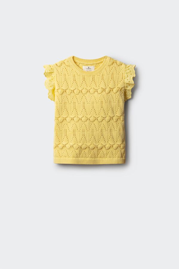 Springfield Kids Pleteni top sa karnerima za devojčice Žuta