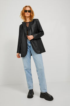 Jack & Jones Blazer regular polipiel negro