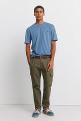 Springfield Slim fit cargo comfort trousers printed