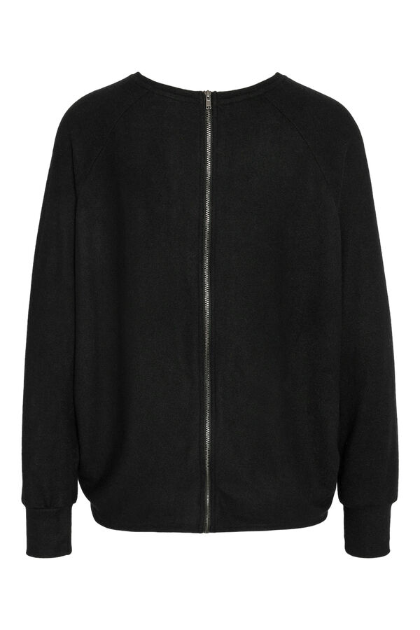Noisy May Jumper with back zip black