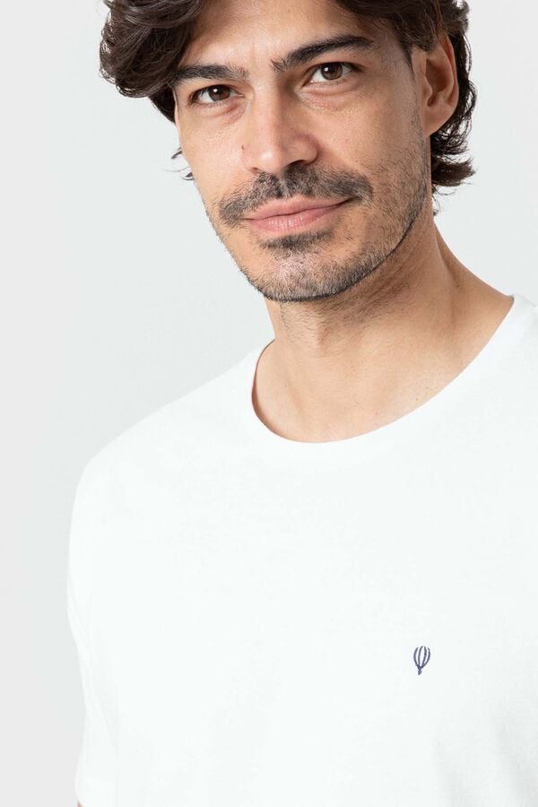 Celopman Plain short sleeve basic T-shirt white