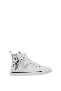 Springfield Canvas-Sneaker mit Schnürsenkeln blanco