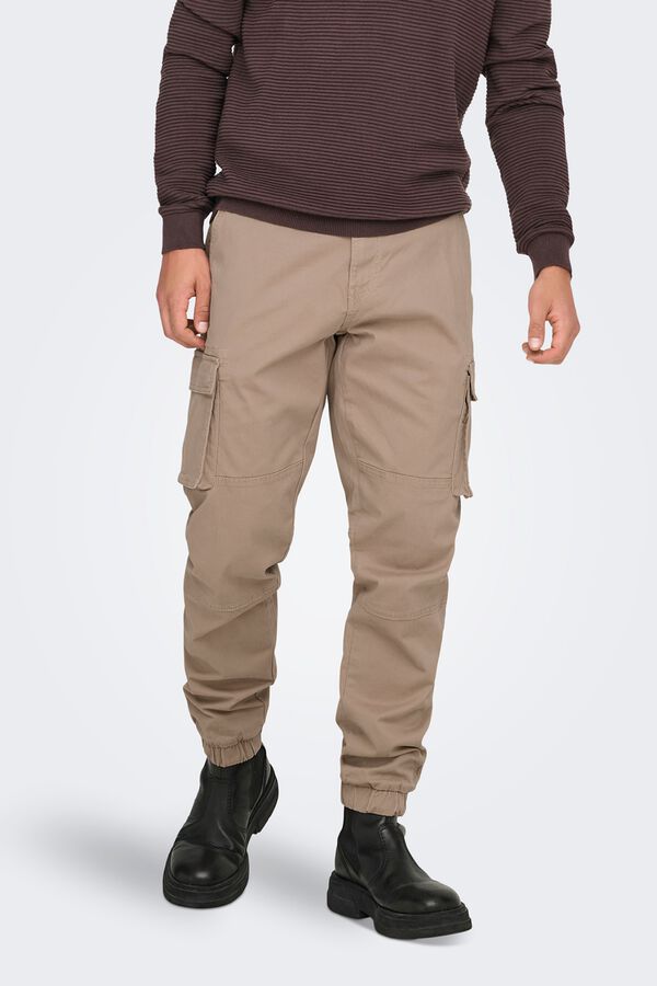 Only & Sons Cargo long trousers nude