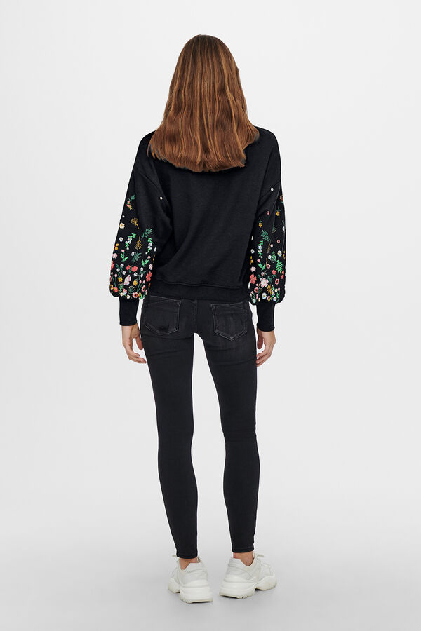 Only Sudadera cuello redondo negro