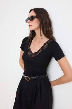Trendyol Top de cuello pico ajustado